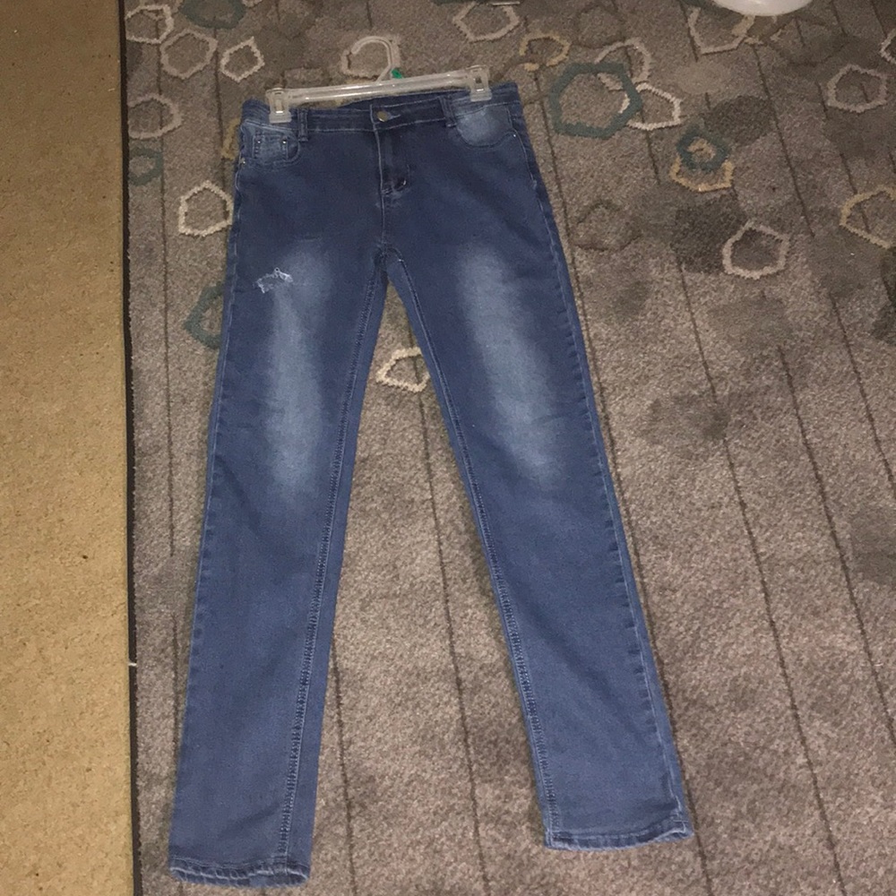 Blue Skinny jeans. Fredd marshall size 16.